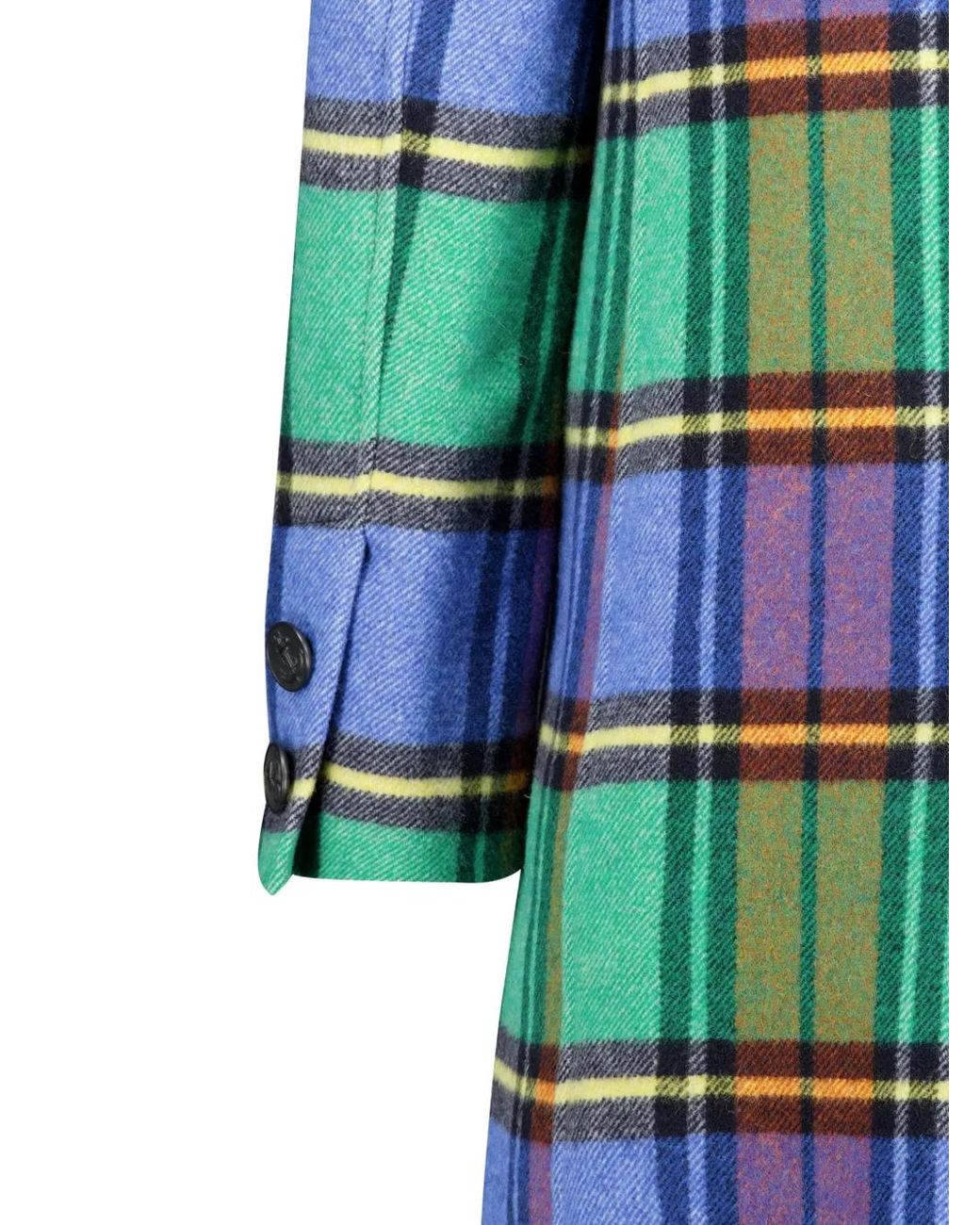 Camplin White Manteau Frangé À Motif Tartan