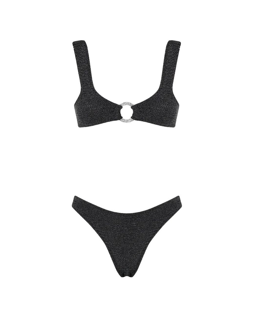 MEYIA Black Ray Ring-Detail Bikini