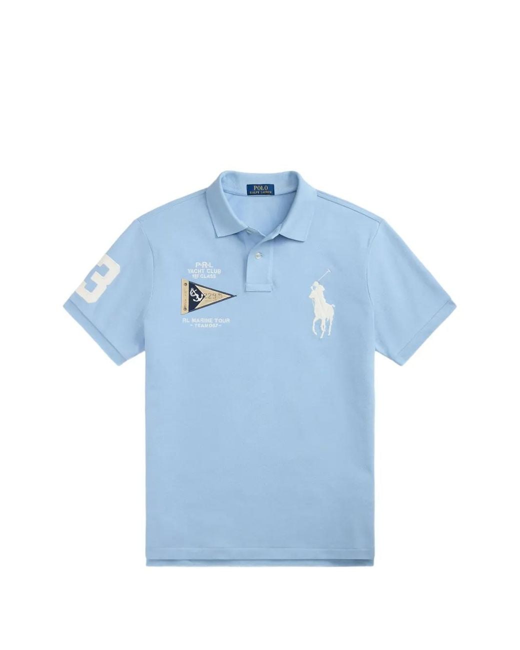 Polo Ralph Lauren Blue Logo-Embroidered Polo Shirt for men