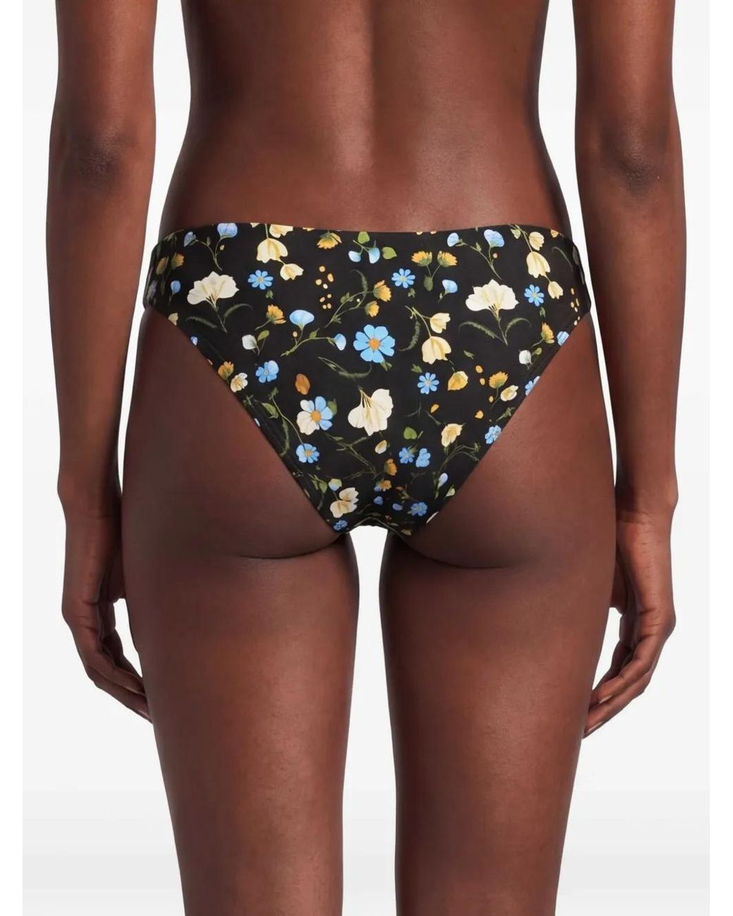 Seafolly Black Floral Bikini Bottom