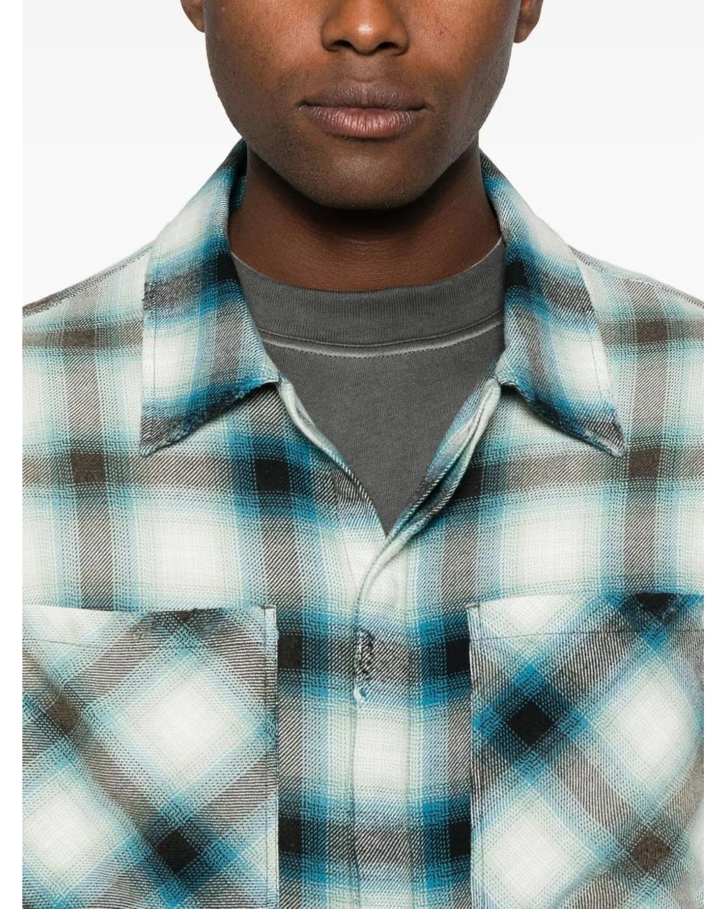 Camisa A Cuadros Represent de hombre de color Blue