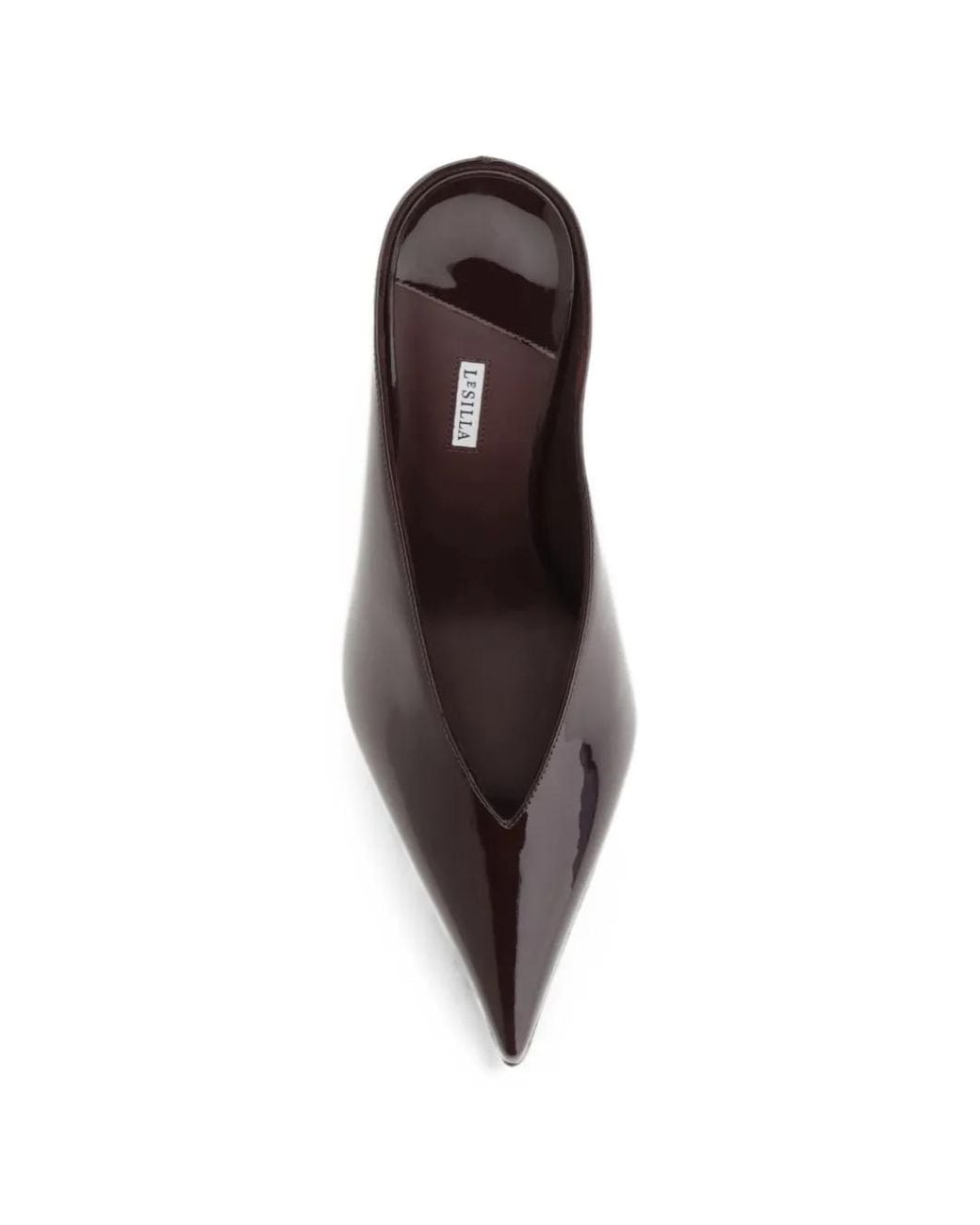 Le Silla Brown Clivage Pointed-Toe Mules