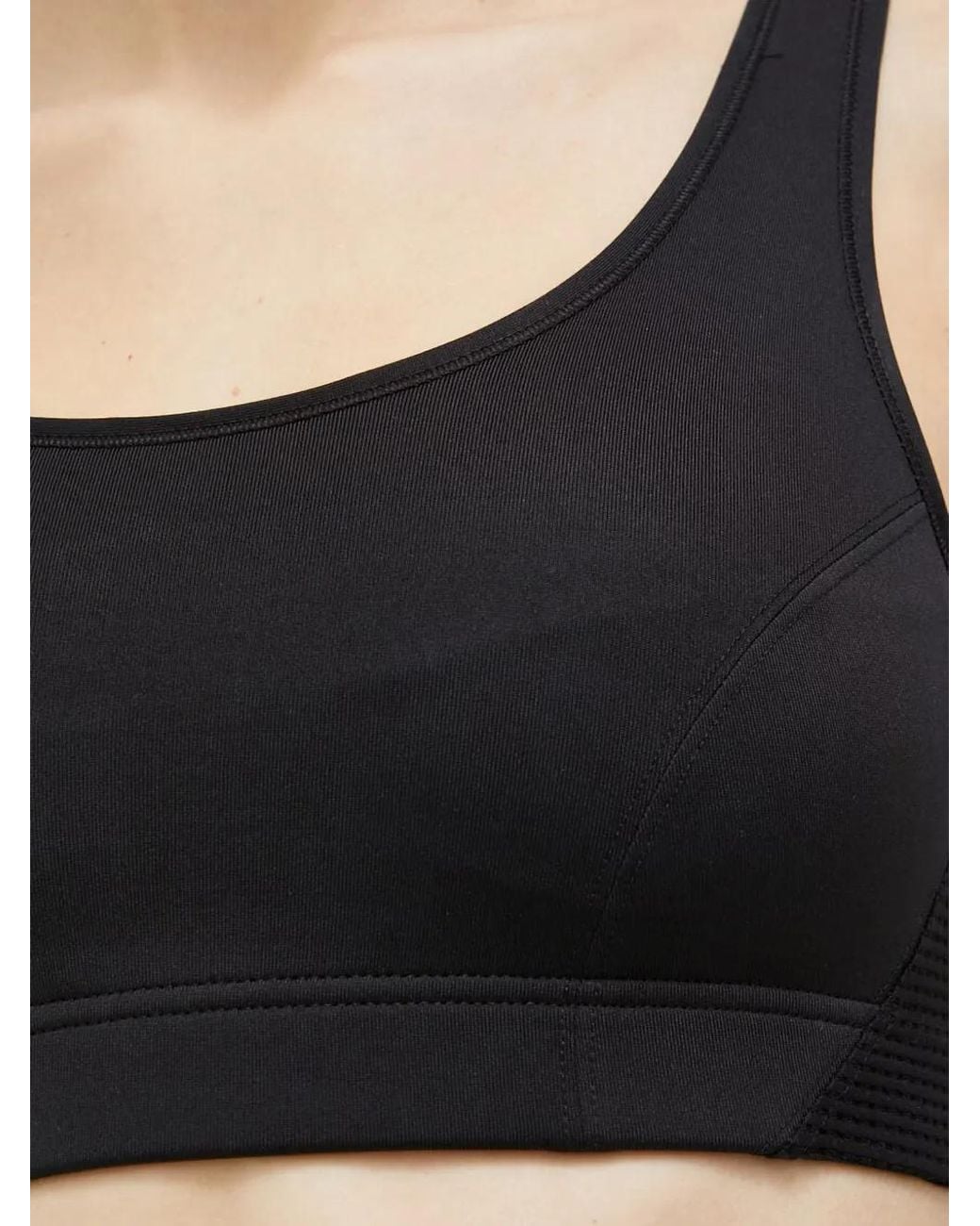 Casall Black Pulse Logo-Print Sports Bra