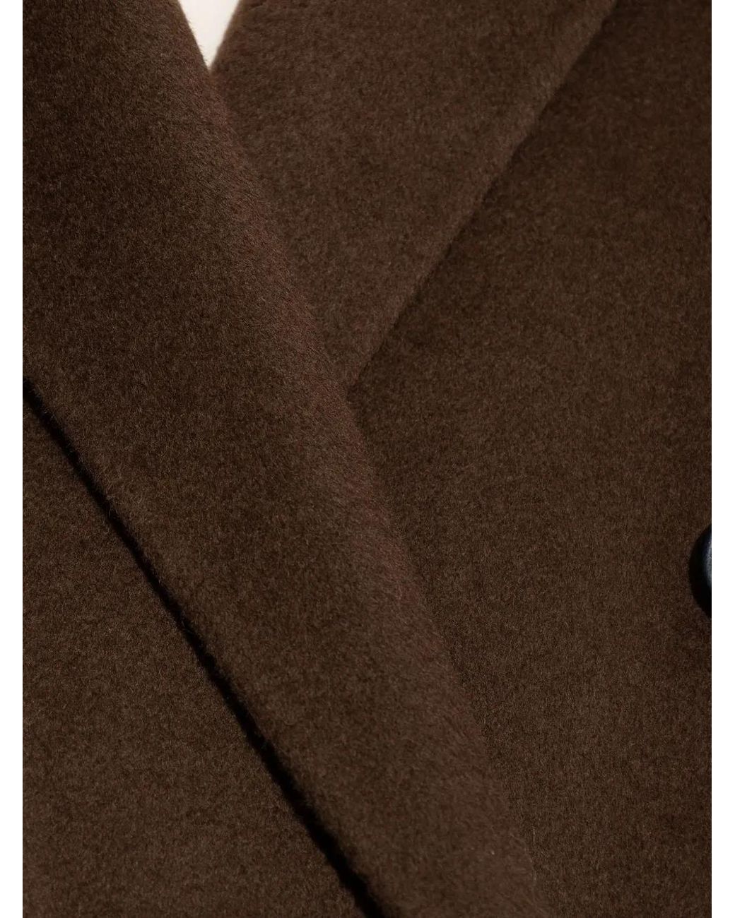 Stand Studio Brown Wool-Blend Double-Breasted Jacket