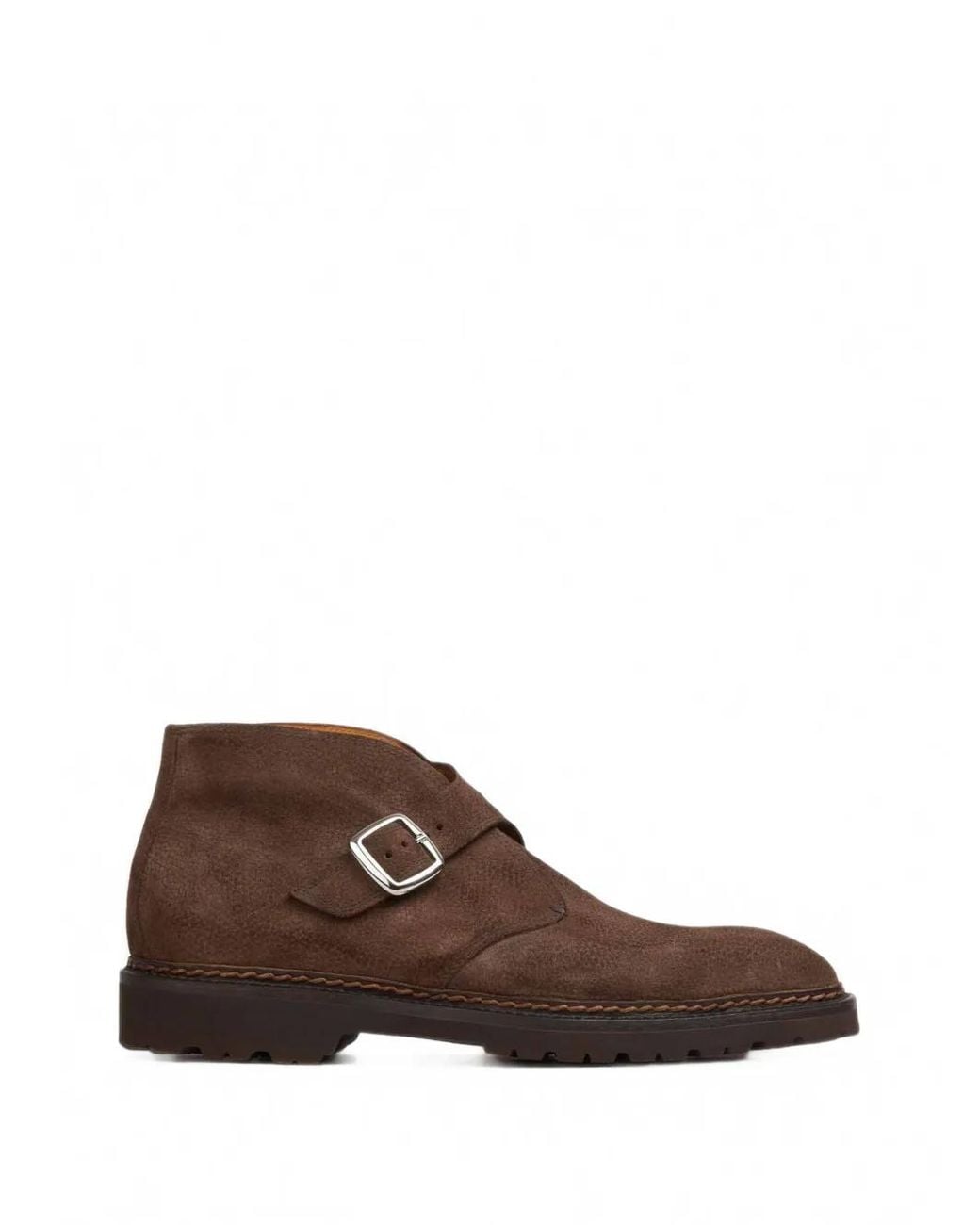 Bontoni Brown Visionario Monk Strap Boots for men