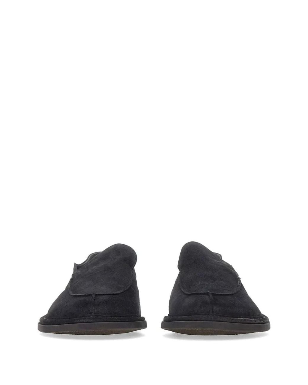 Alexander Hotto Blue Suede Loafers for men