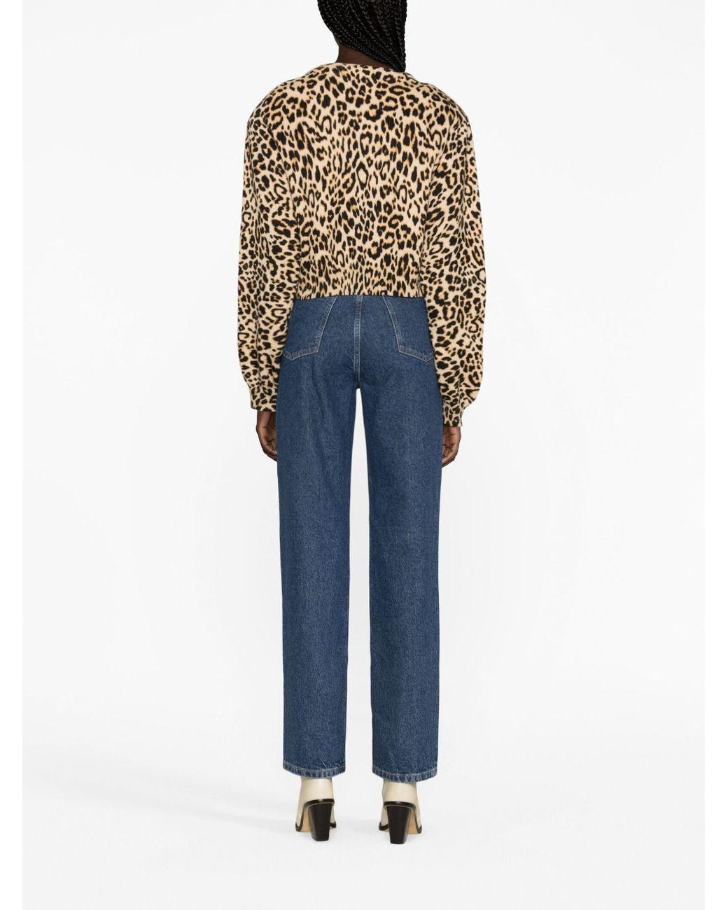 Cropped leopard print jumper new arrivals