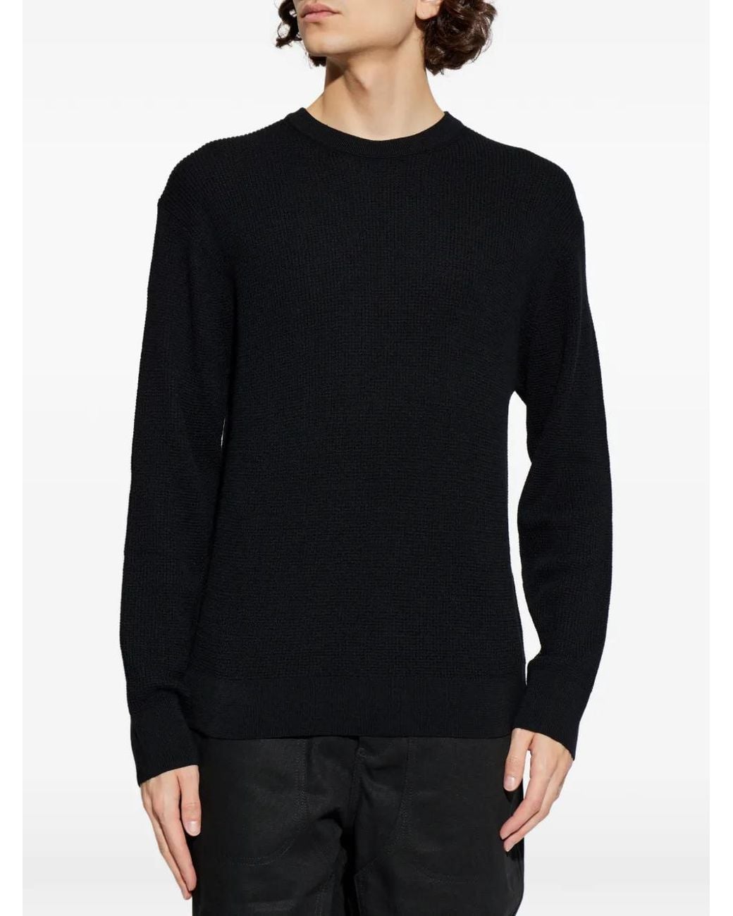 Studio Nicholson Black Pull À Col Ras De Cou for men