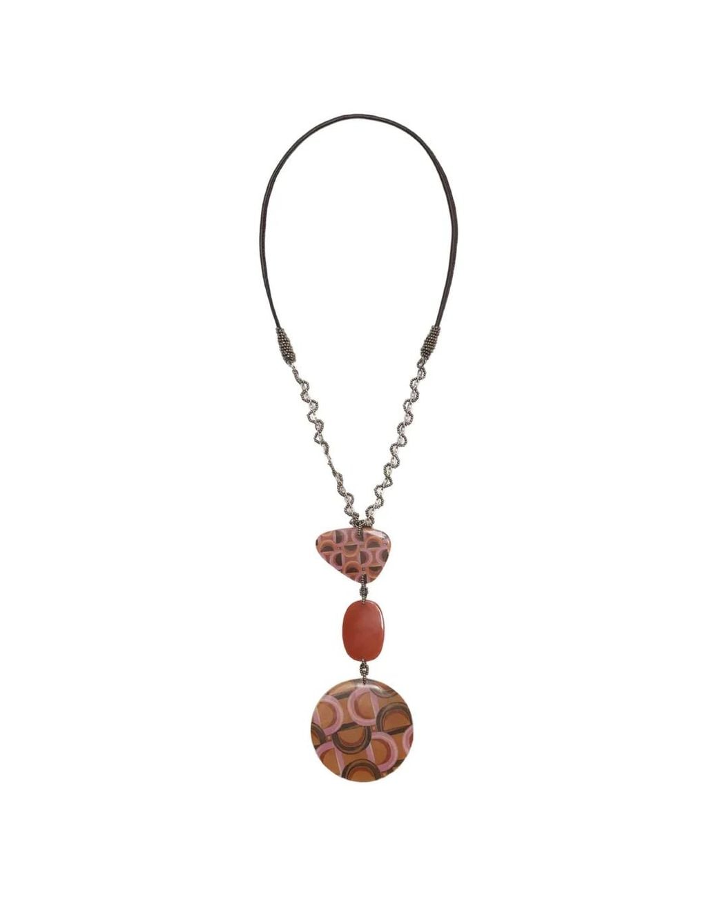 Collana Prints Inside Con Design Patchwork di Maliparmi in White