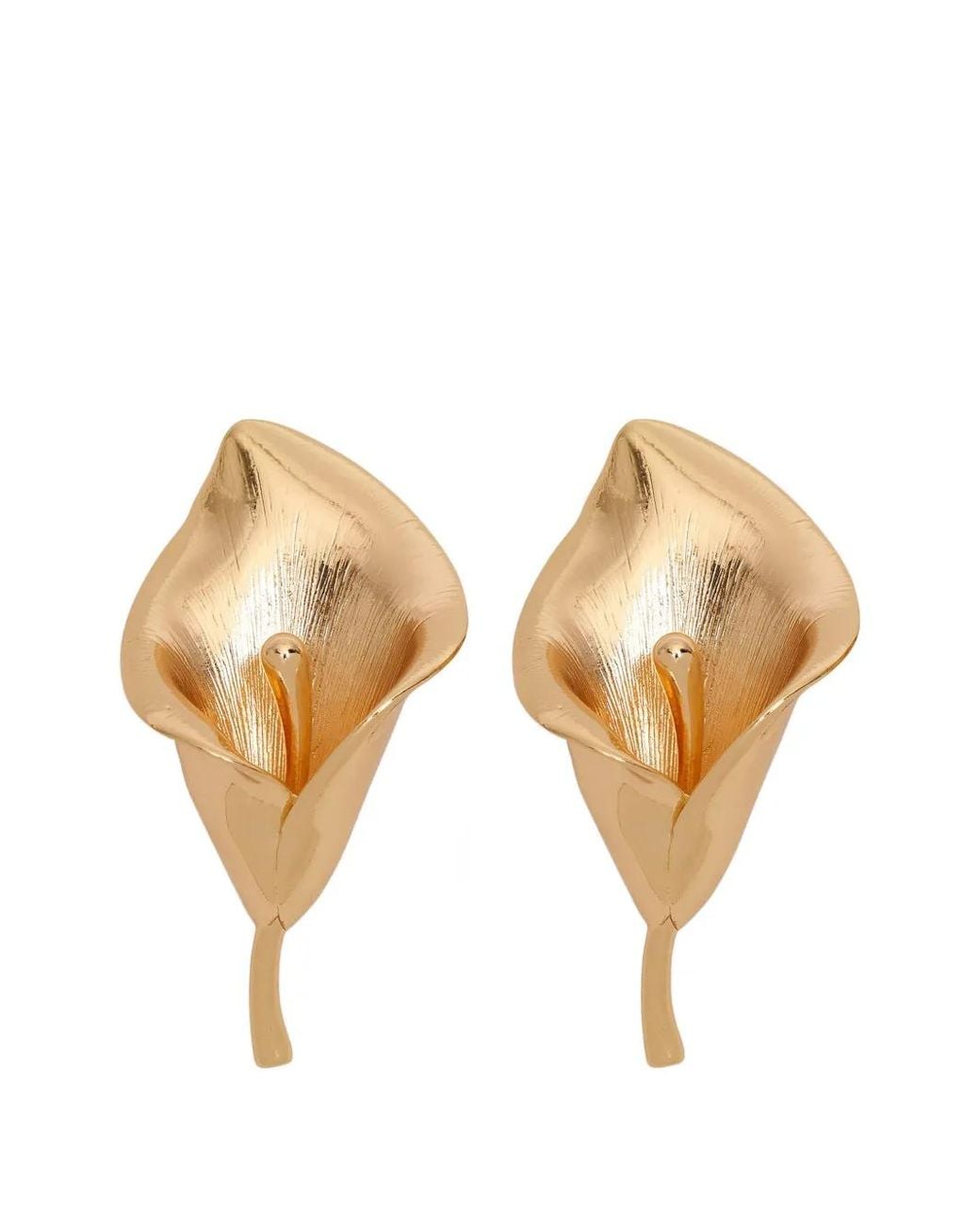 Carolina Herrera Natural Calla Lily Clip-On Earrings