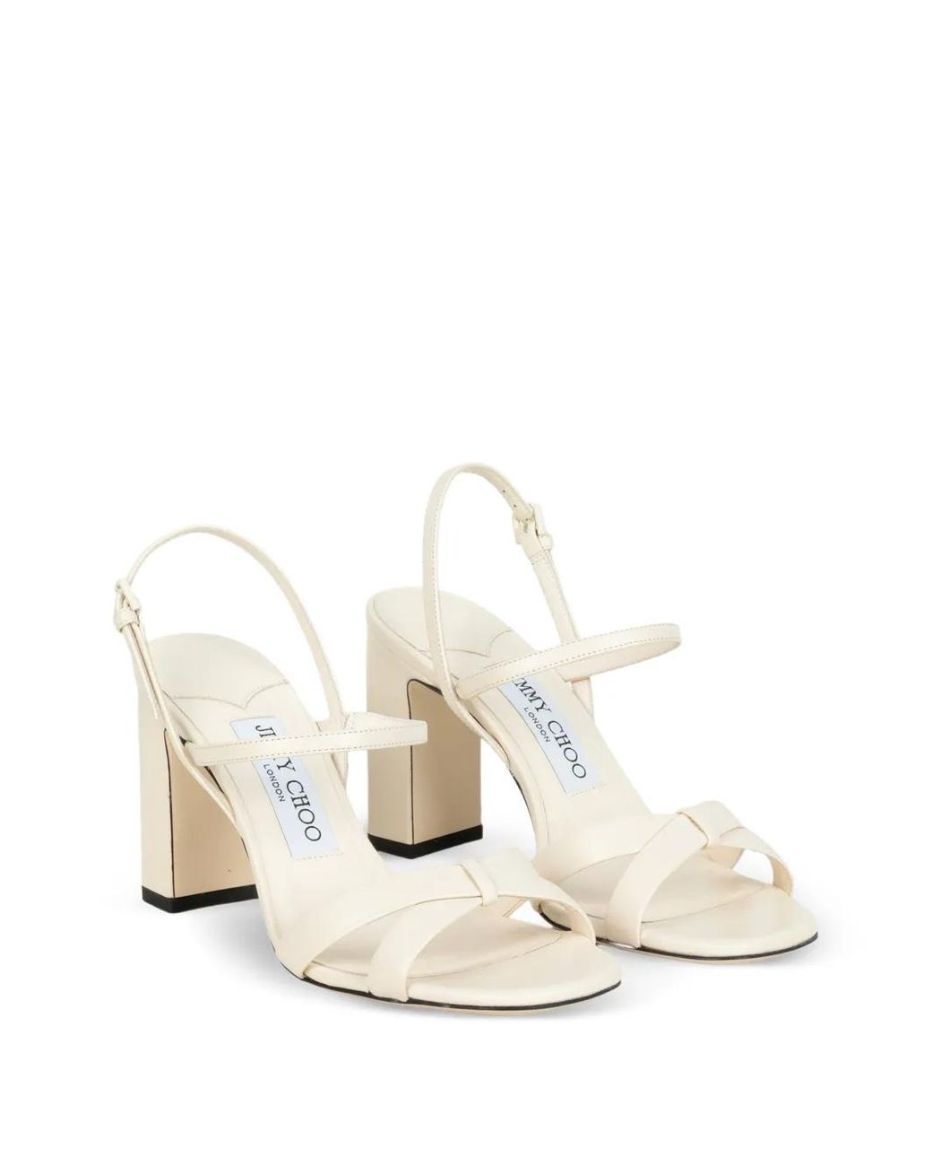 Jimmy Choo Natural Elsy Block-Heel Sandals