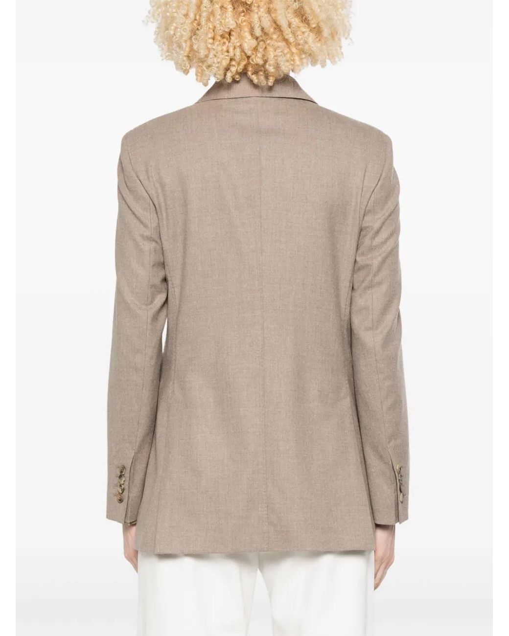 Max Mara Natural Double-Breasted Blazer