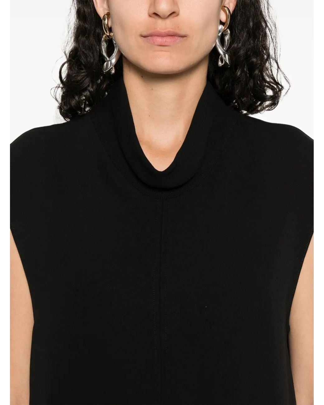 Totême Black High-Neck Blouse