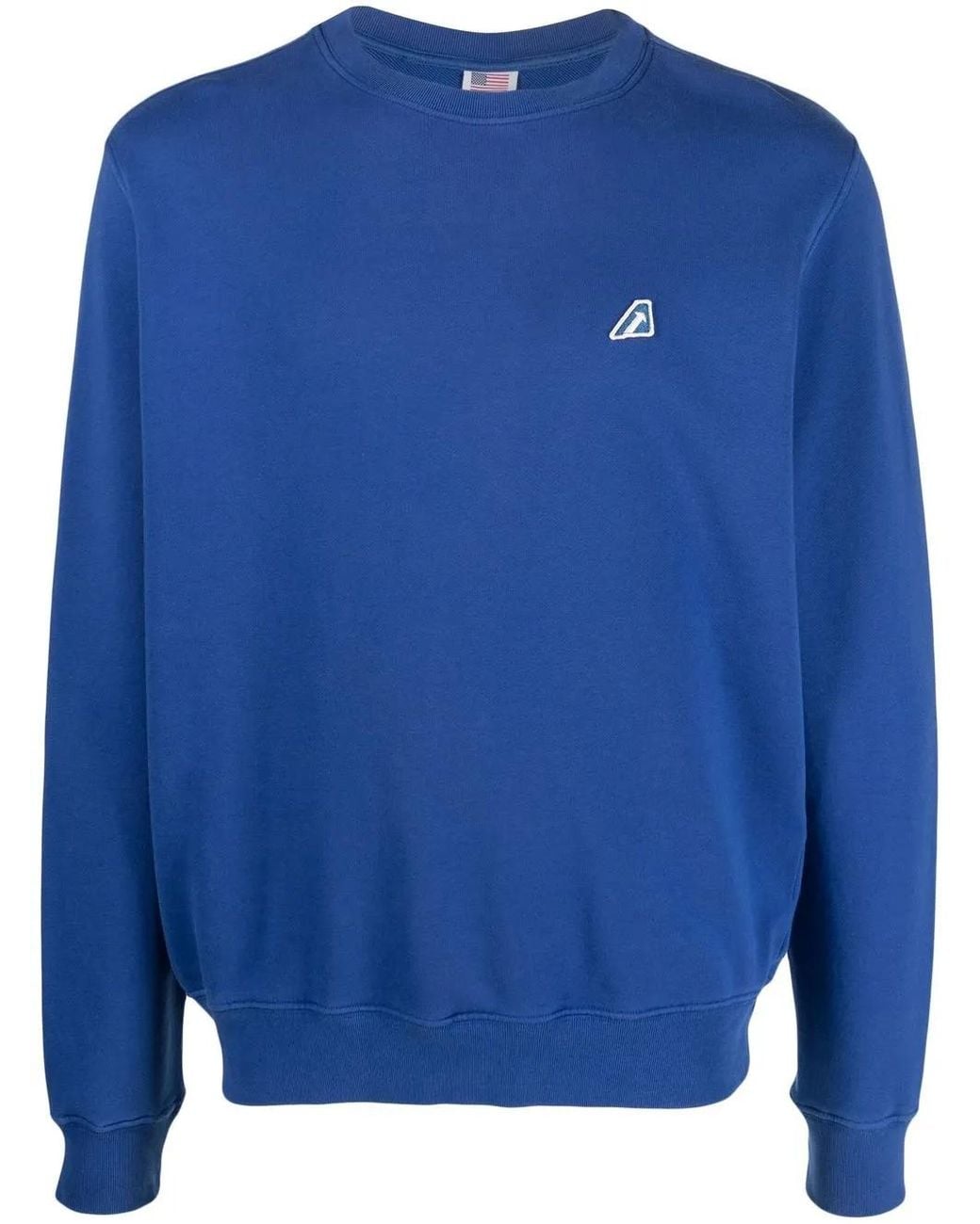 Autry Blue Tennis Sweatshirt With Application for men