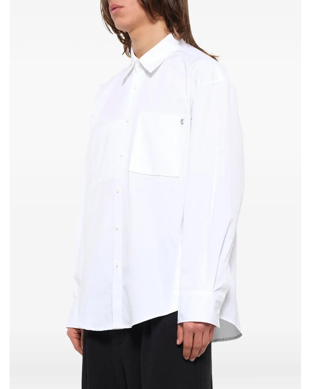 Wooyoungmi White Patch-Pocket Long-Sleeve Shirt for men