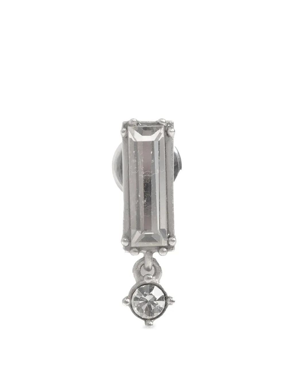 Jil Sander Metallic Crystal-Embellished Drop Earrings