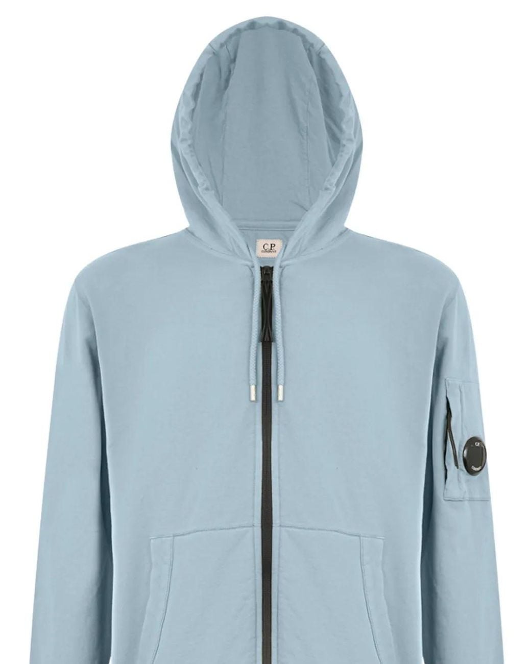 C P Company Blue Zip-Up Hoodie for men