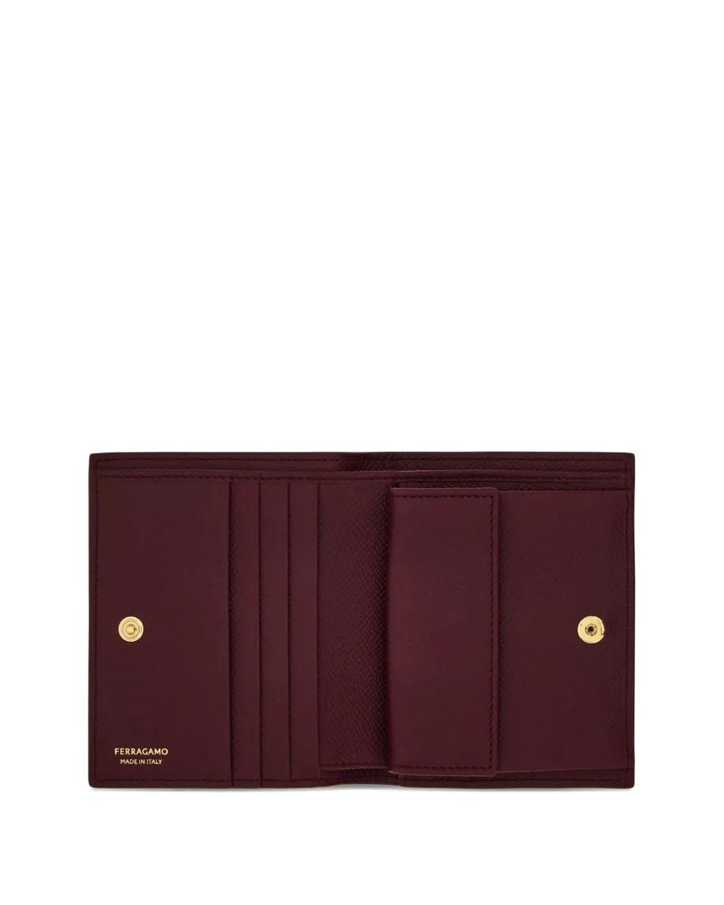 Ferragamo Purple Gancini Buckle Compact Wallet