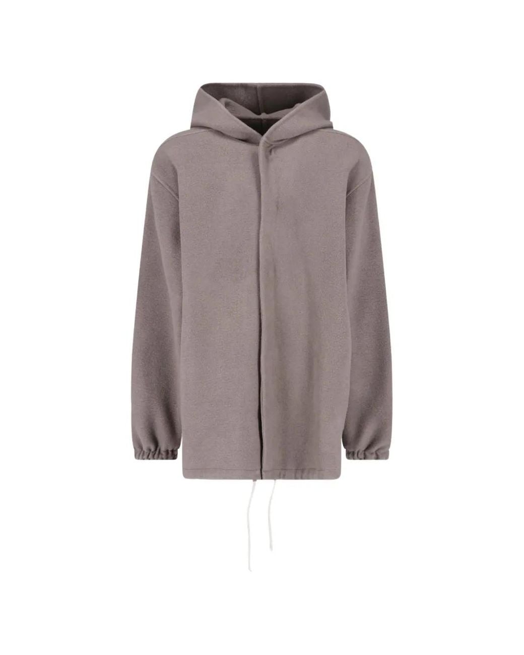 Rick Owens Brown Cashmere Hooded Jacket for men