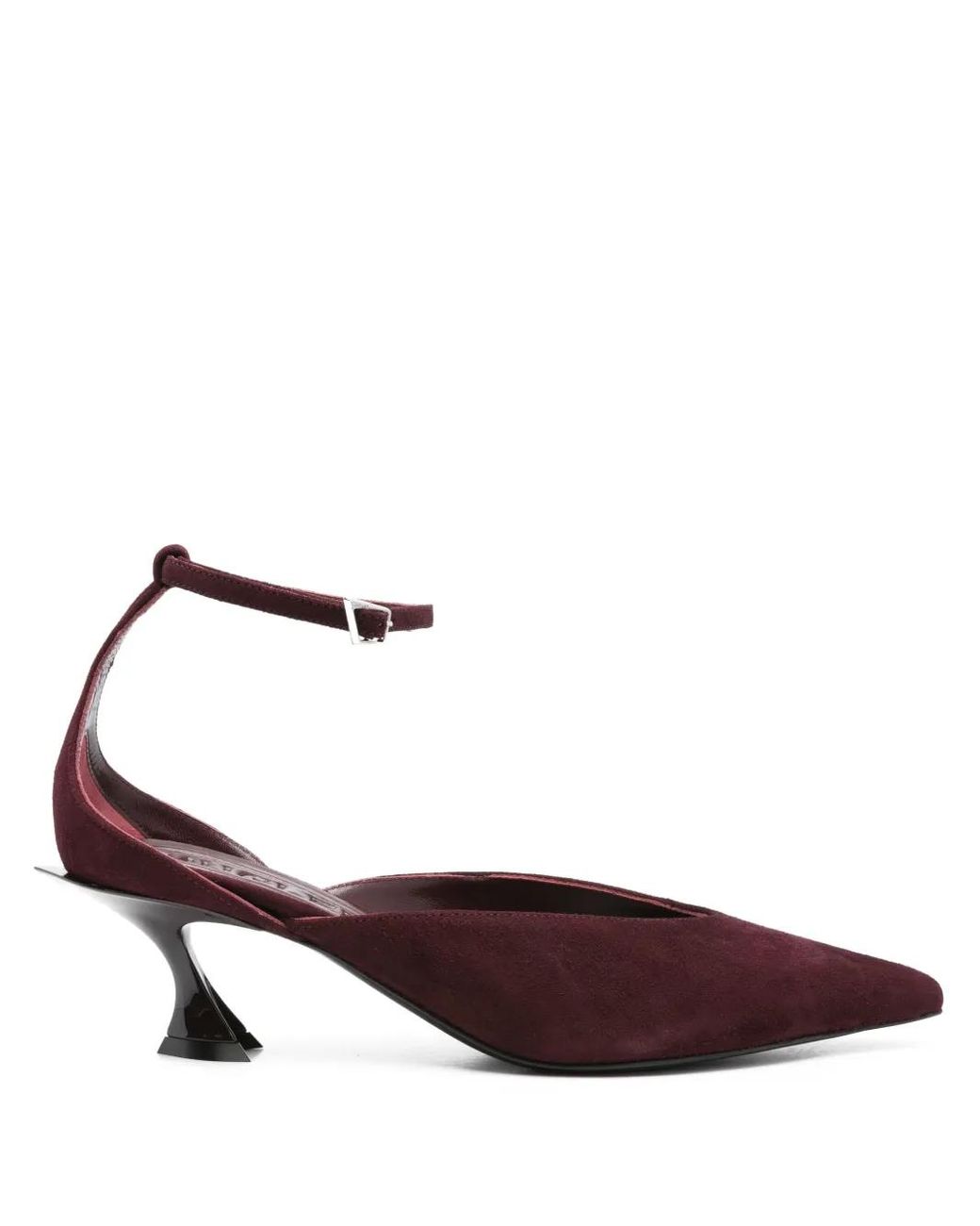 Mugler Brown 55Mm Ankle-Strap Sculpted-Heel Pumps