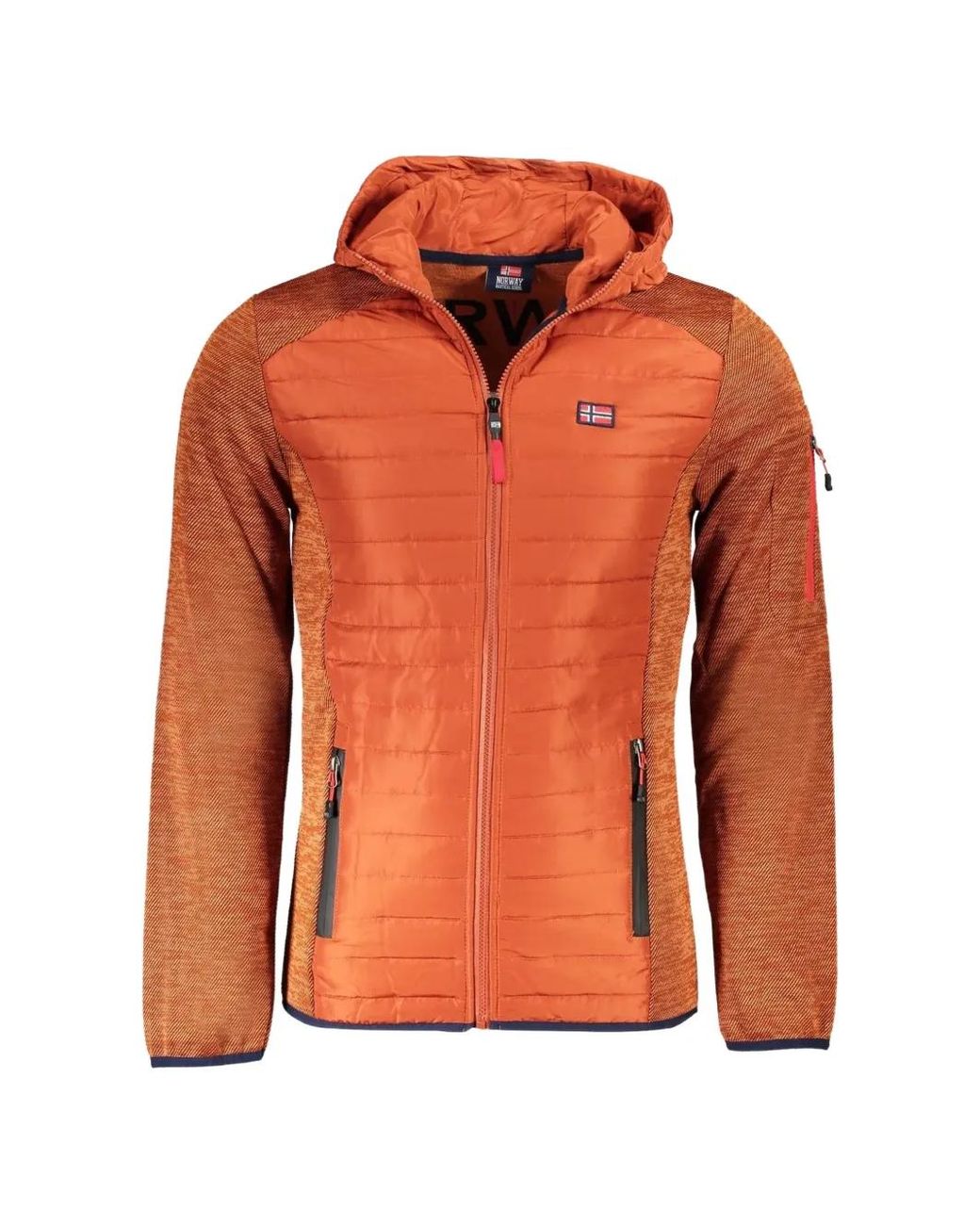 Norway 1963 Orange Quilted Marl-Effect Jacket for men