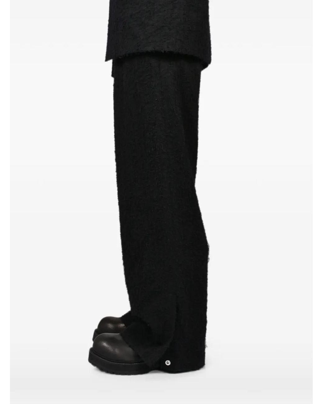 FILTH Black Pantalon Ample Côtelé for men