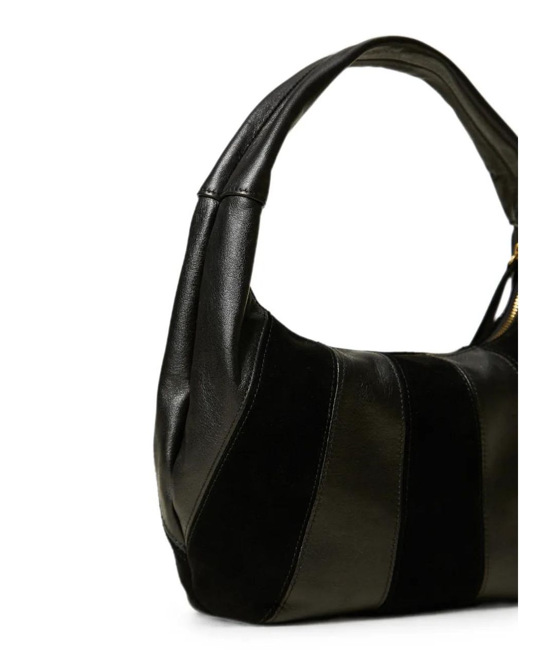 Twinset Black Suede And Leather Bag