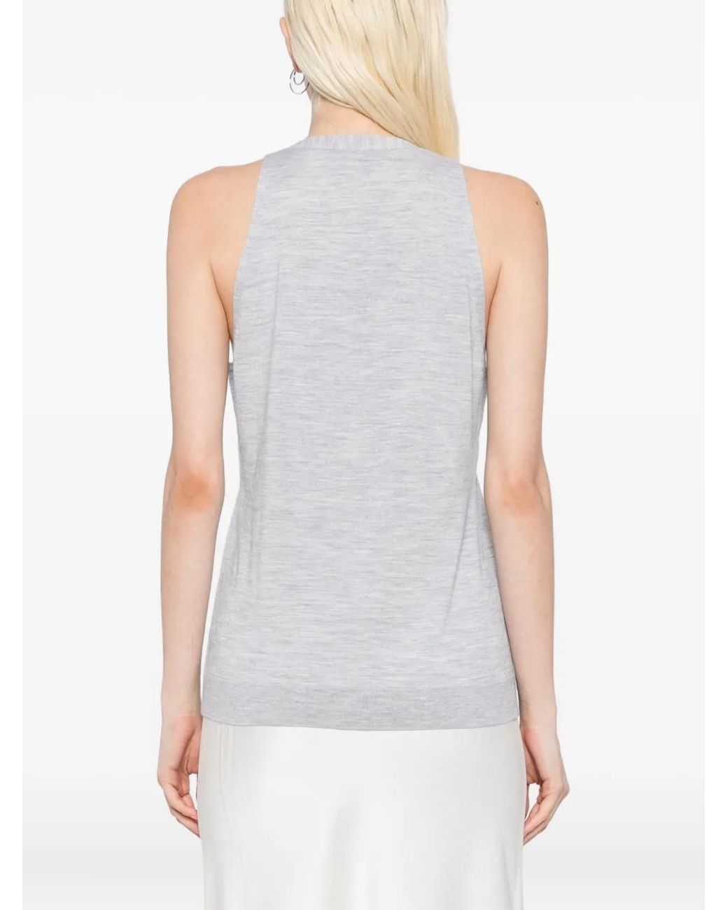Theory Wollen Blouse in het White