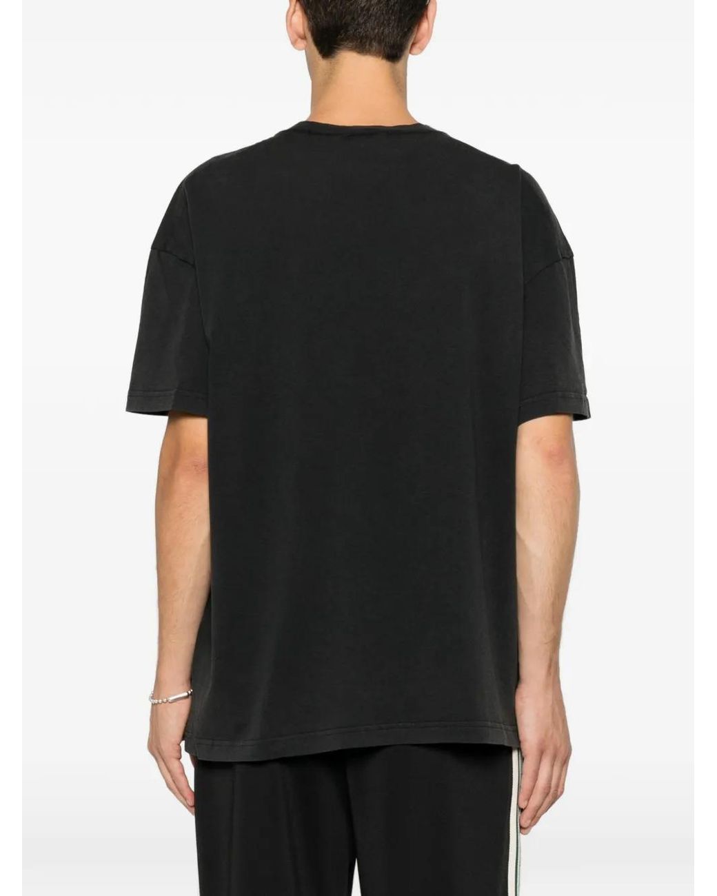 Cole Buxton Black Logo-Embroidered T-Shirt for men