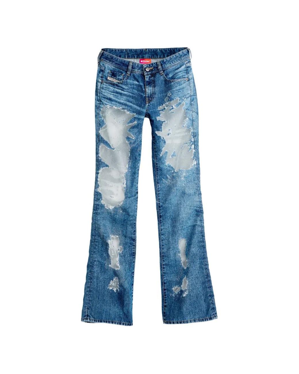 DIESEL Blue X Tinder Bootcut Jeans Low Waist 1969 D-Ebbey