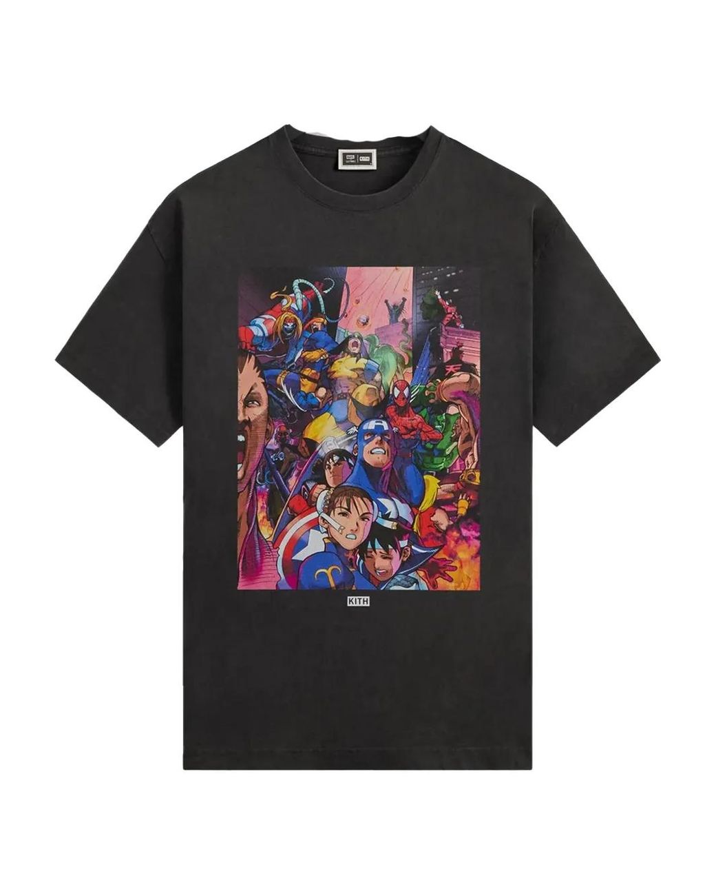Kith Black Heroes Vs. Street Fighter Vintage "Marvel Vs. Capcom" T-Shirt for men