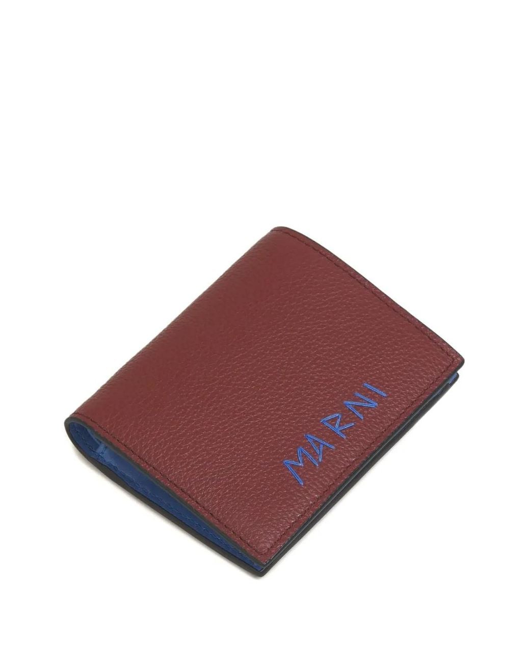 Marni Purple Leather Bifold Wallet for men