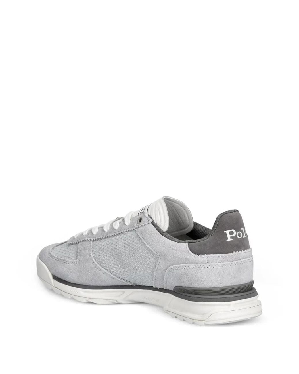 Polo Ralph Lauren White Varick Logo-Embroidered Panelled Sneakers for men