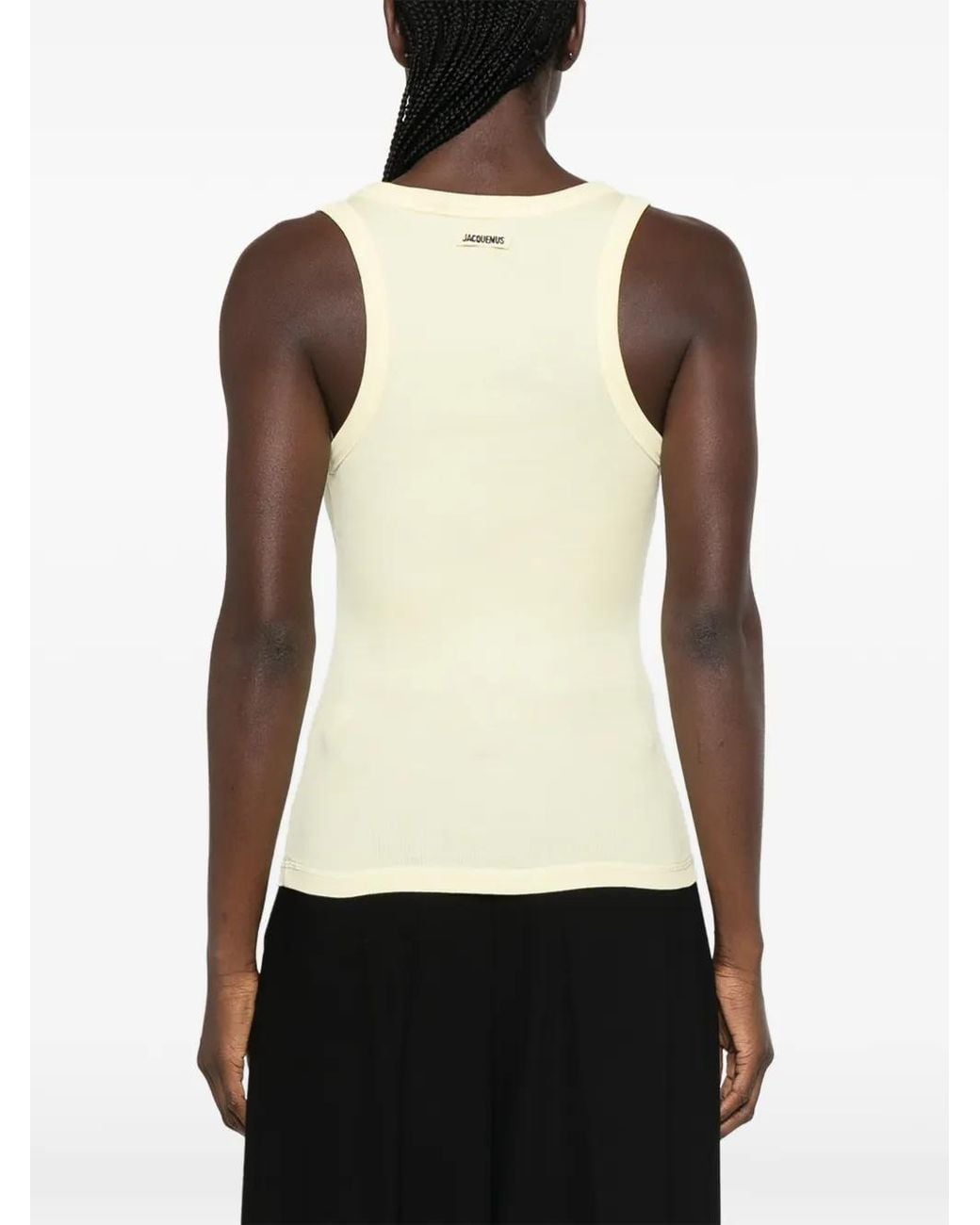 Jacquemus Natural Gros Grain Tank Top