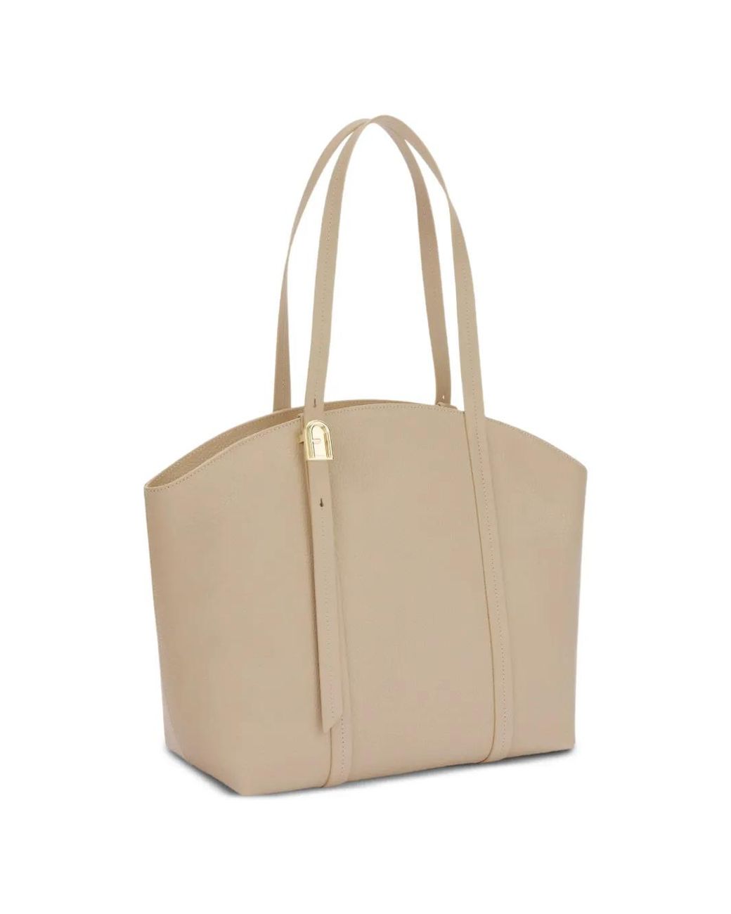 Furla Natural Medium Planeta Leather Tote Bag