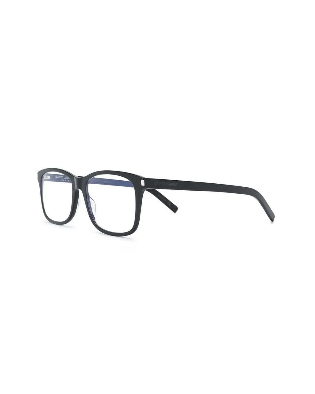 Saint Laurent Blue Rectangle Frame Glasses