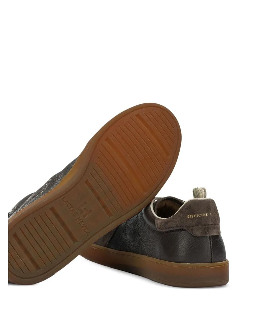 Officine Creative White Militia Panelled Leather Sneakers for men