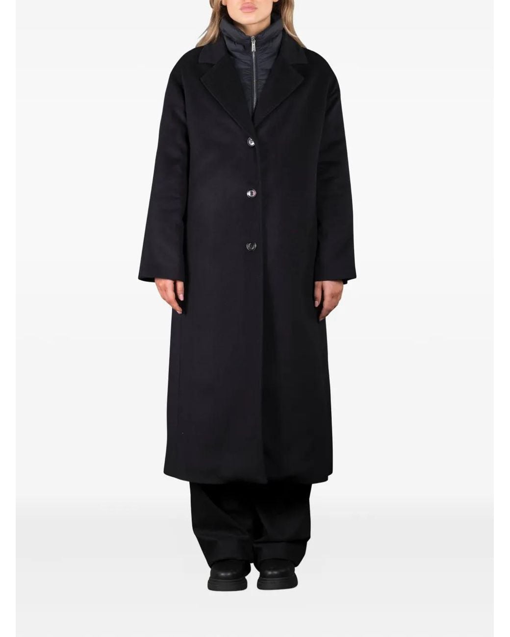Moorer Black Button-Down Coat