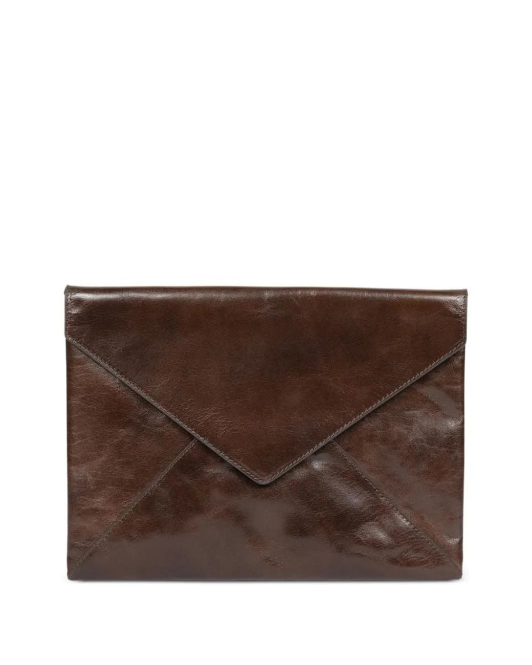Dries Van Noten Brown Leather Clutch Bag for men
