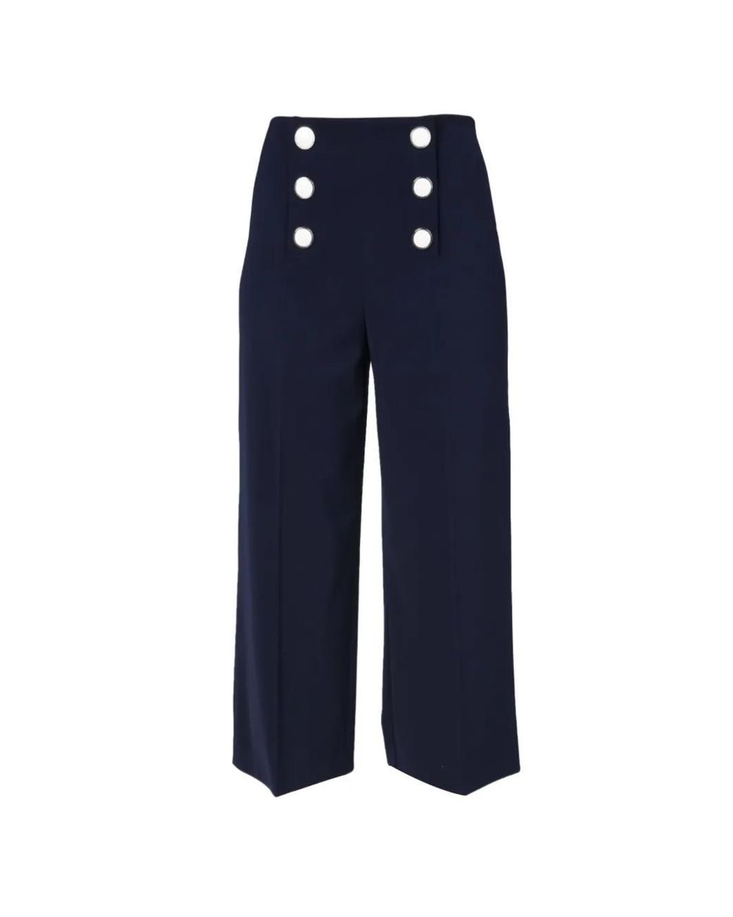 Boutique Moschino Blue Button Wide Leg Trousers