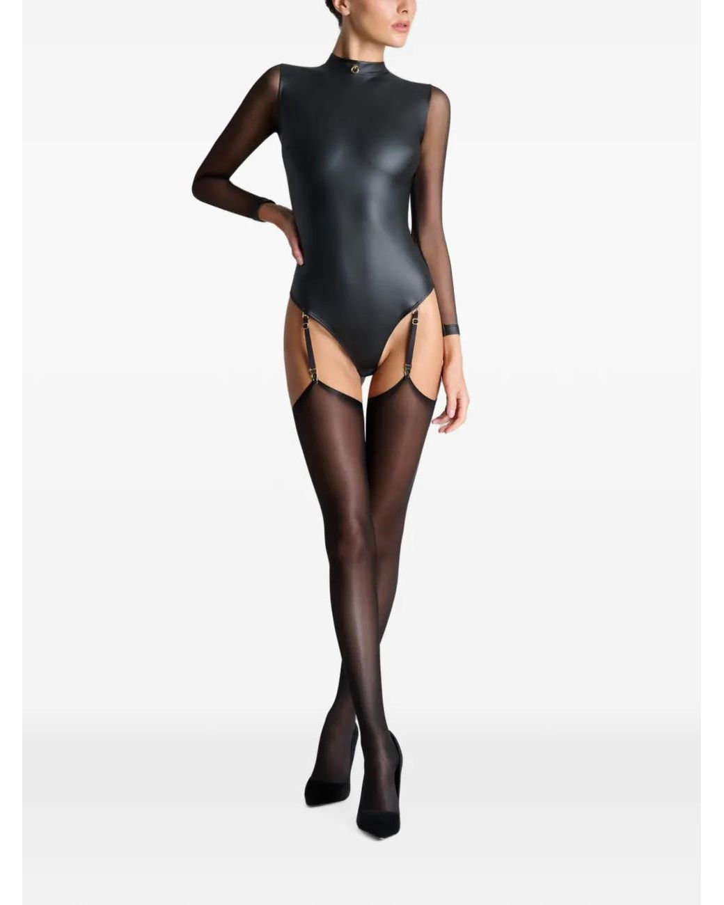 Scandale Black 40D Sheer Stockings