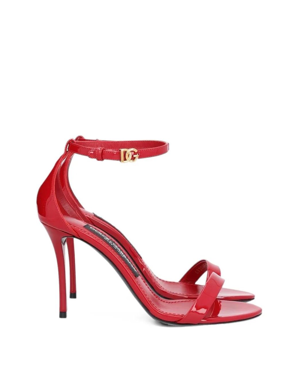 Dolce & Gabbana Red Dolce & Gabbana Patent Leather Sandal