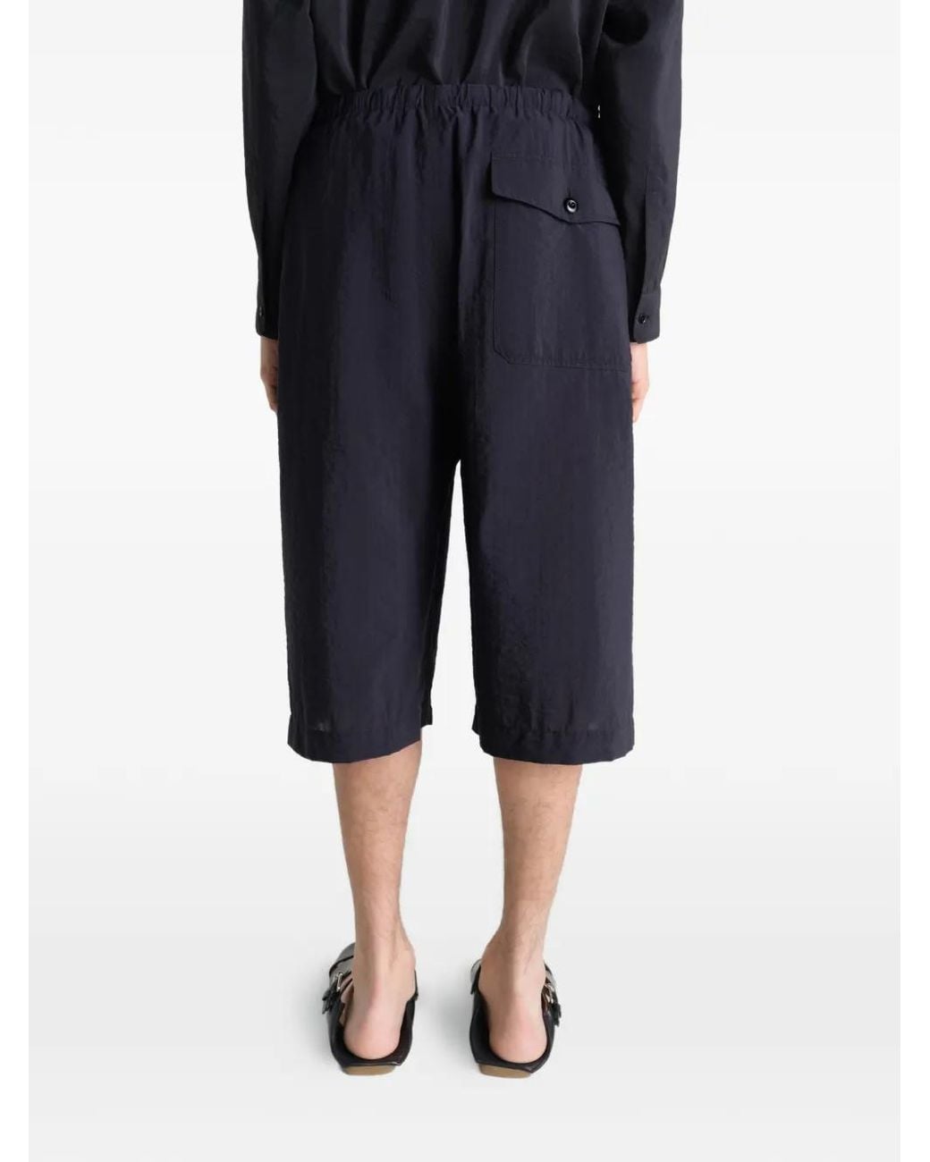 Lemaire Blue Cargo Easy Shorts for men