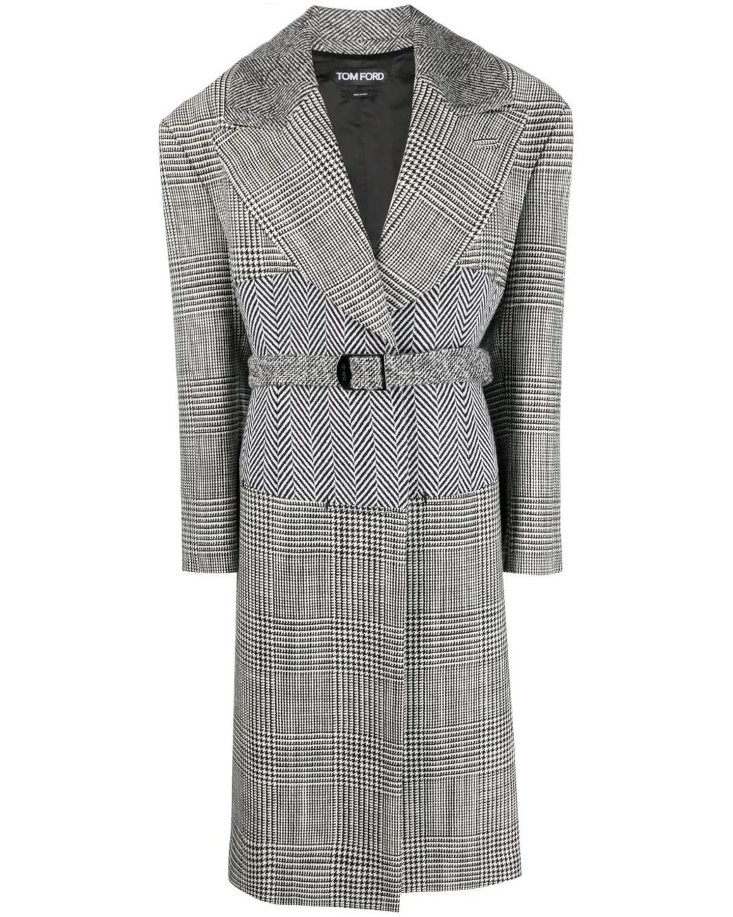 Tom Ford Jas Met Patchwork in het Gray