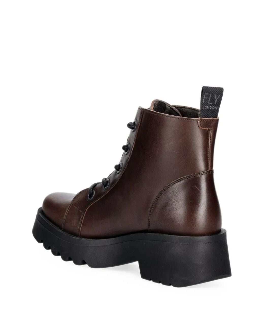 Fly London Brown Lace-Up Ankle Boots