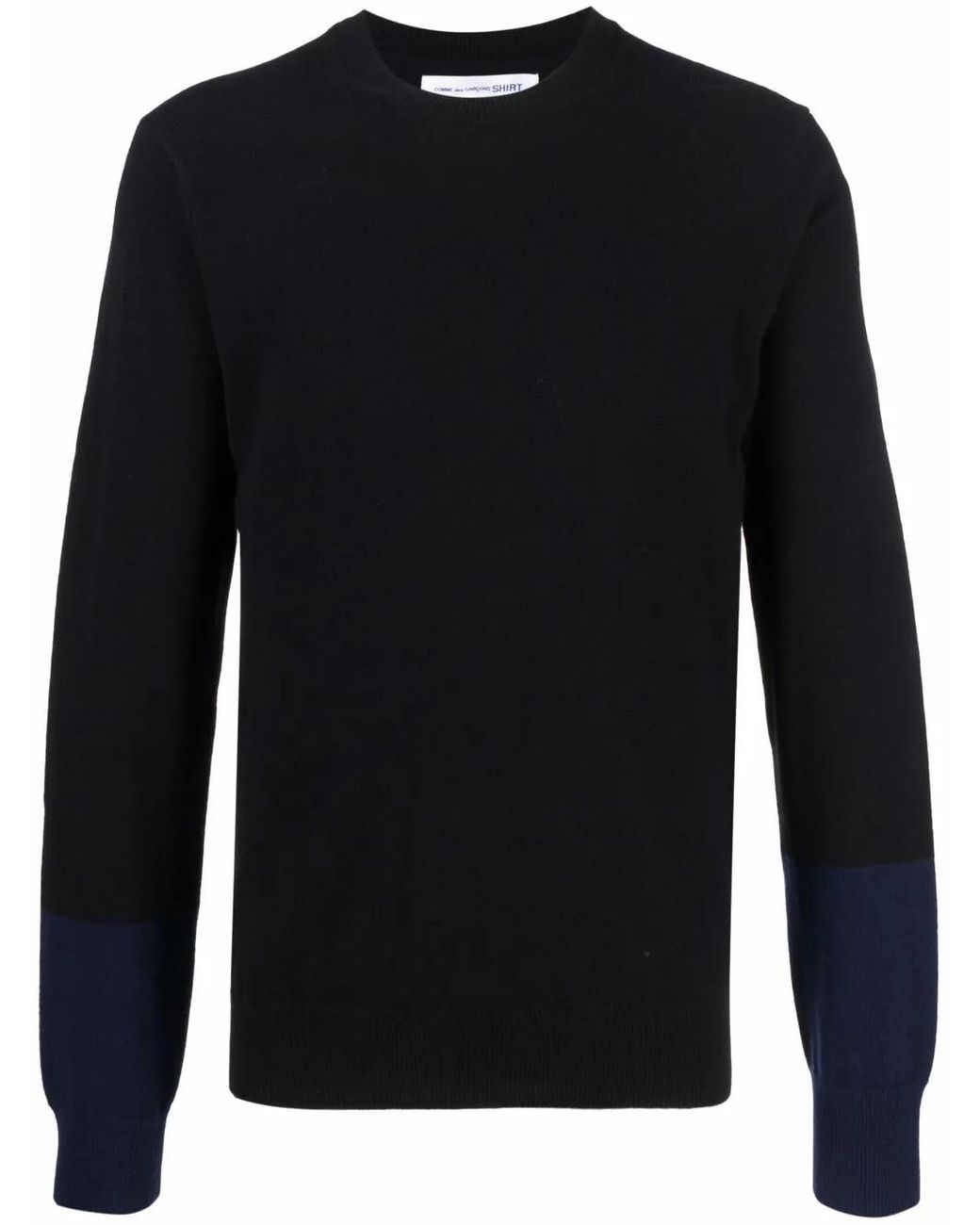 Comme des Garçons Blue Round Neck Sweater In Wool for men