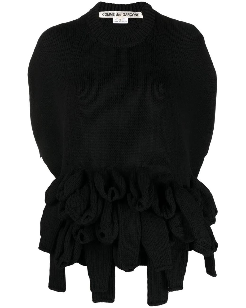 Comme des Garçons Black Layered-Detail Crew-Neck Jumper