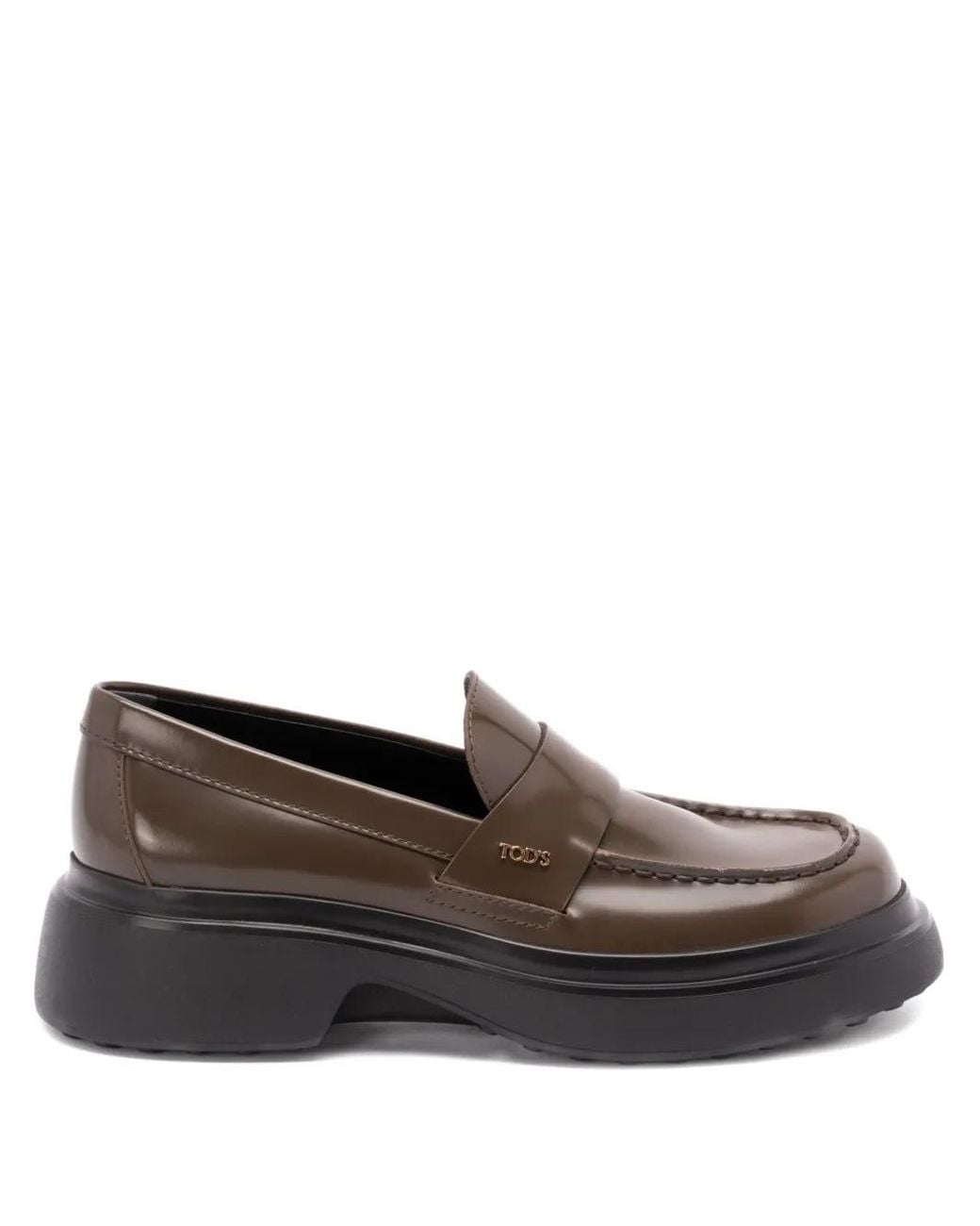 Tod's Brown Penny-Leather Loafers