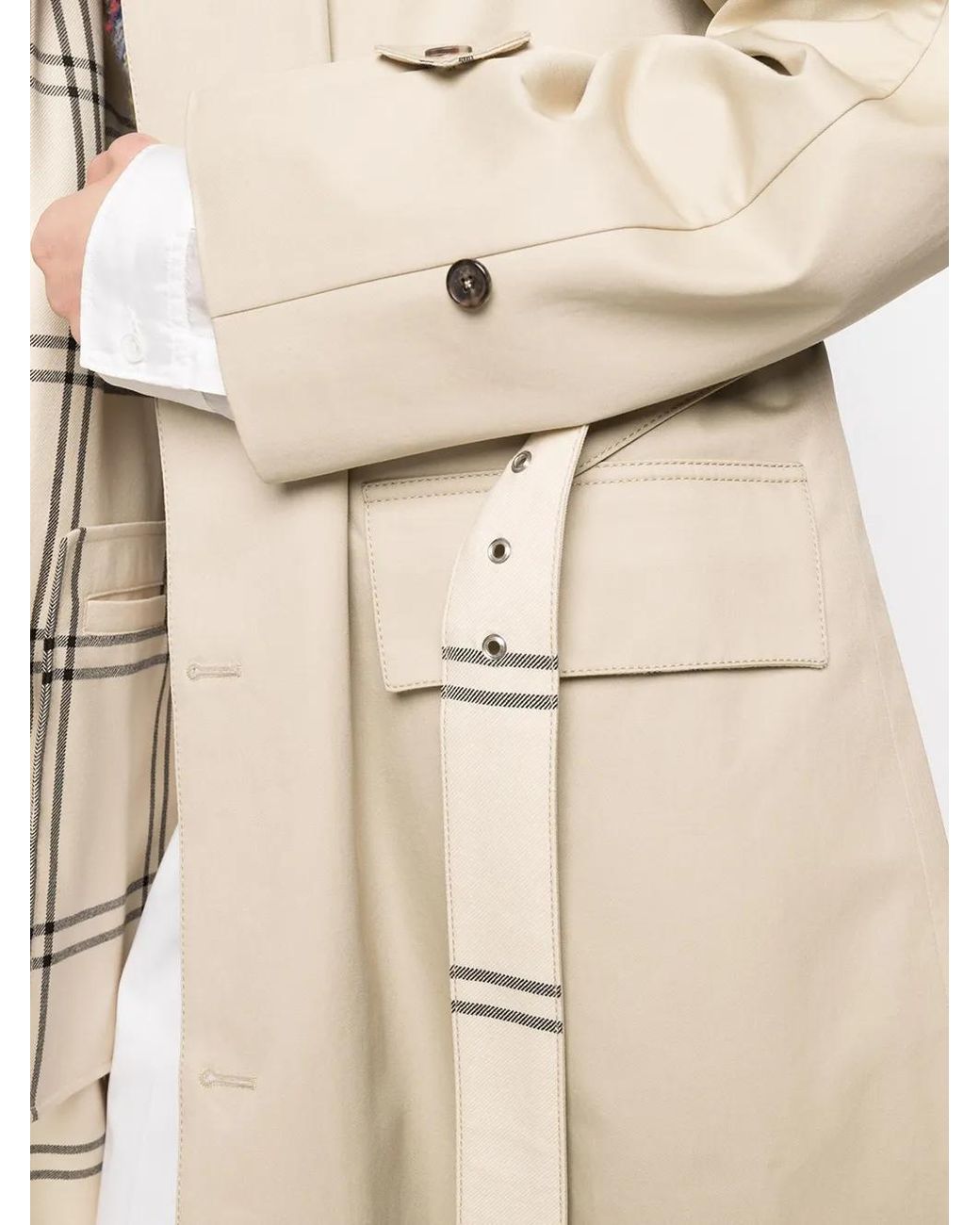 Maison Margiela Natural Single-Breasted Trench Coat