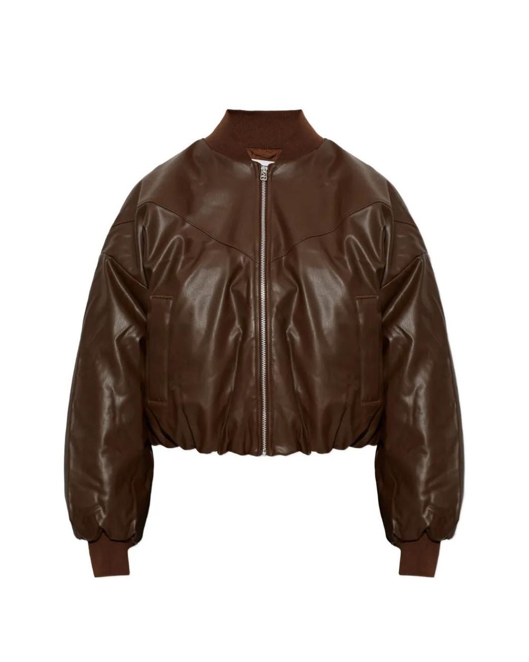 Nike Brown Swoosh-Logo Bomber Jacket